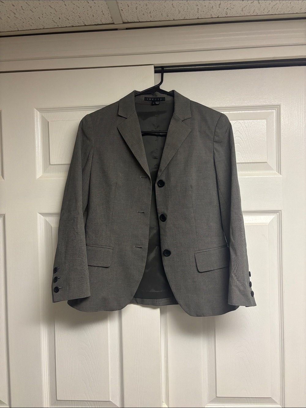 Theory Women’s Grey Blazer Size 2